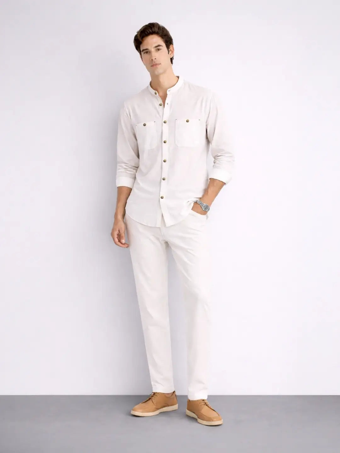 AirLinen™ Shirt Regular Fit - White