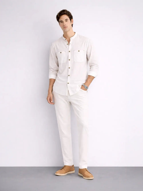 AirLinen™ Shirt Regular Fit - White