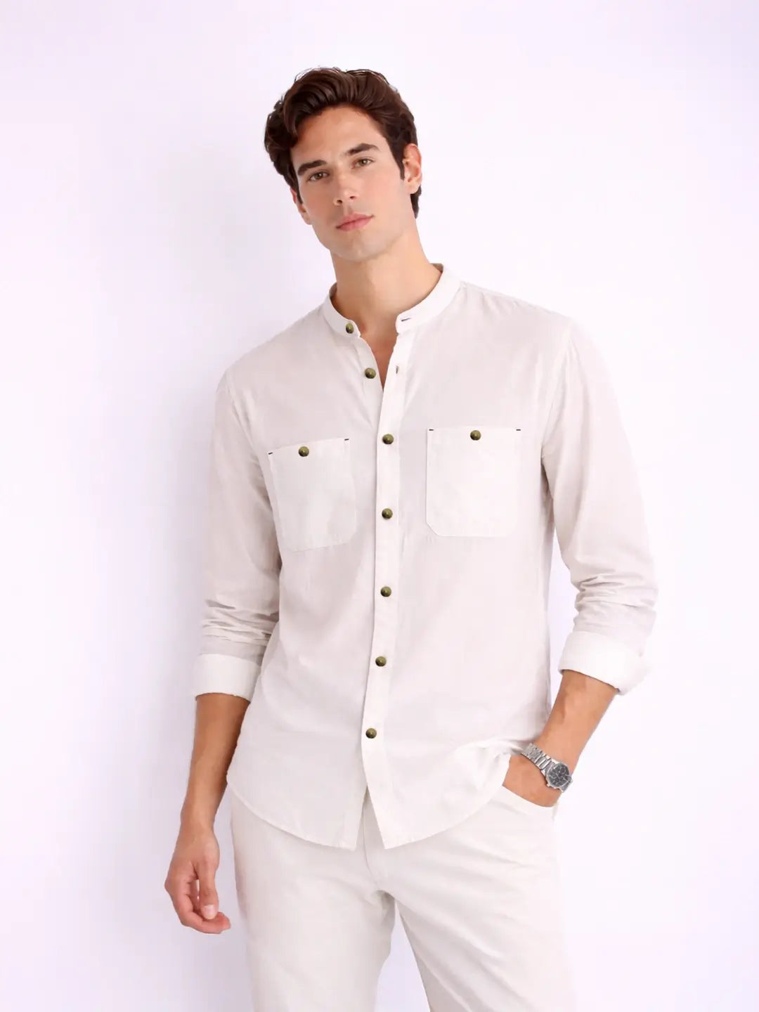 AirLinen™ Shirt Regular Fit - White