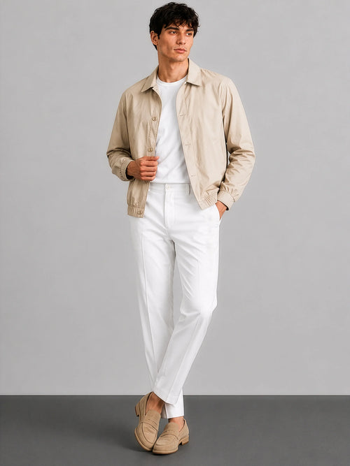AirLinen™ Bomber Jacket - Beige