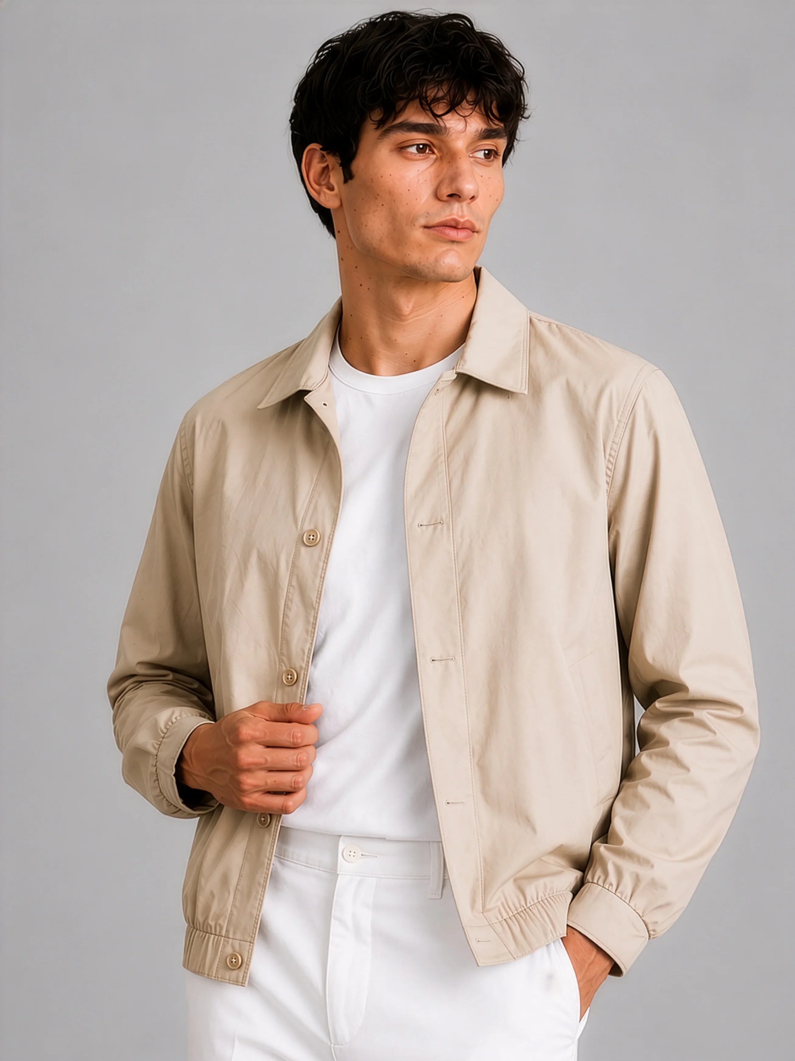 AirLinen™ Bomber Jacket - Beige