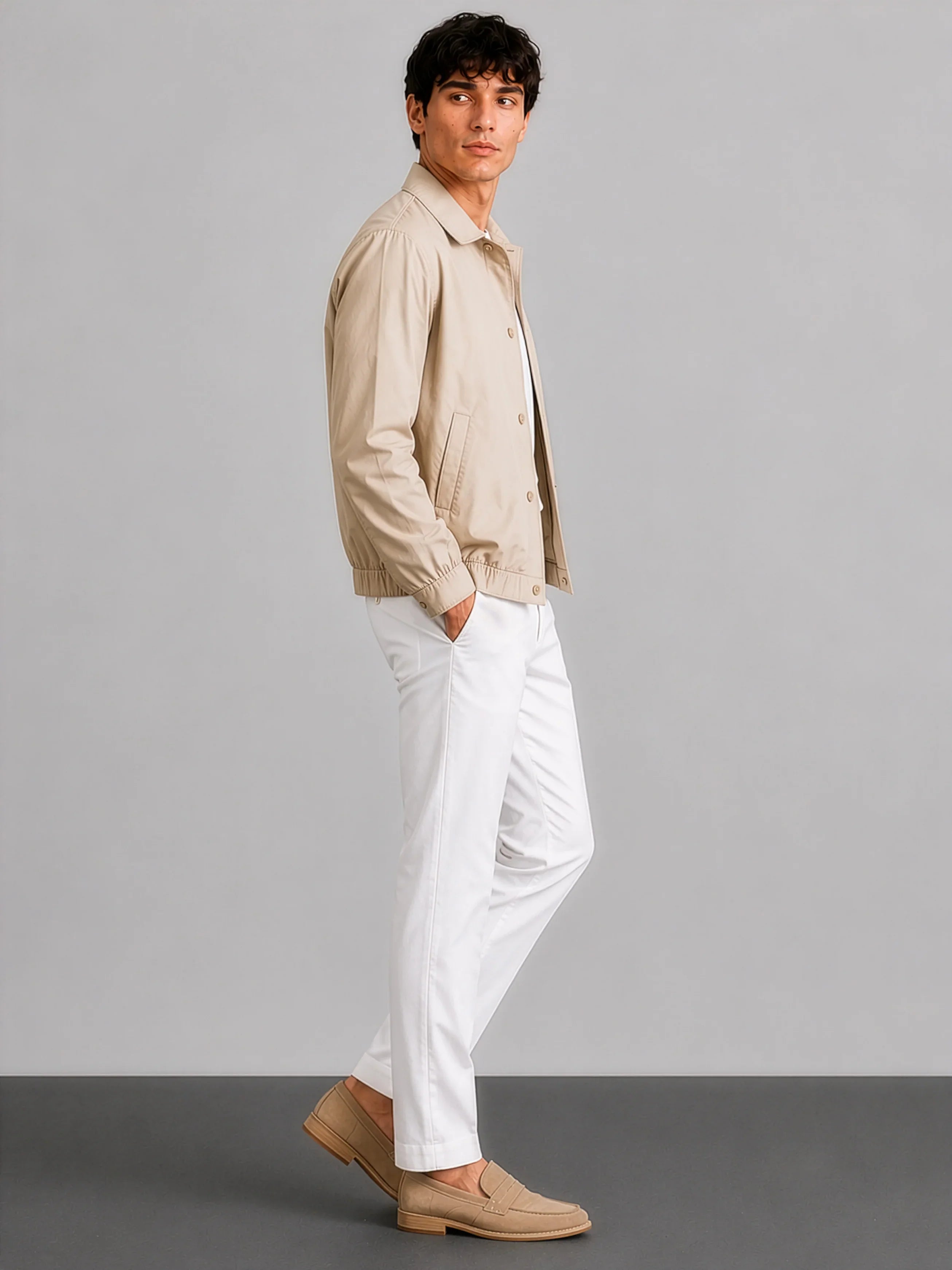 AirLinen™ Bomber Jacket - Beige